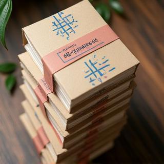 Stack of books with BookBridge packaging ready for delivery